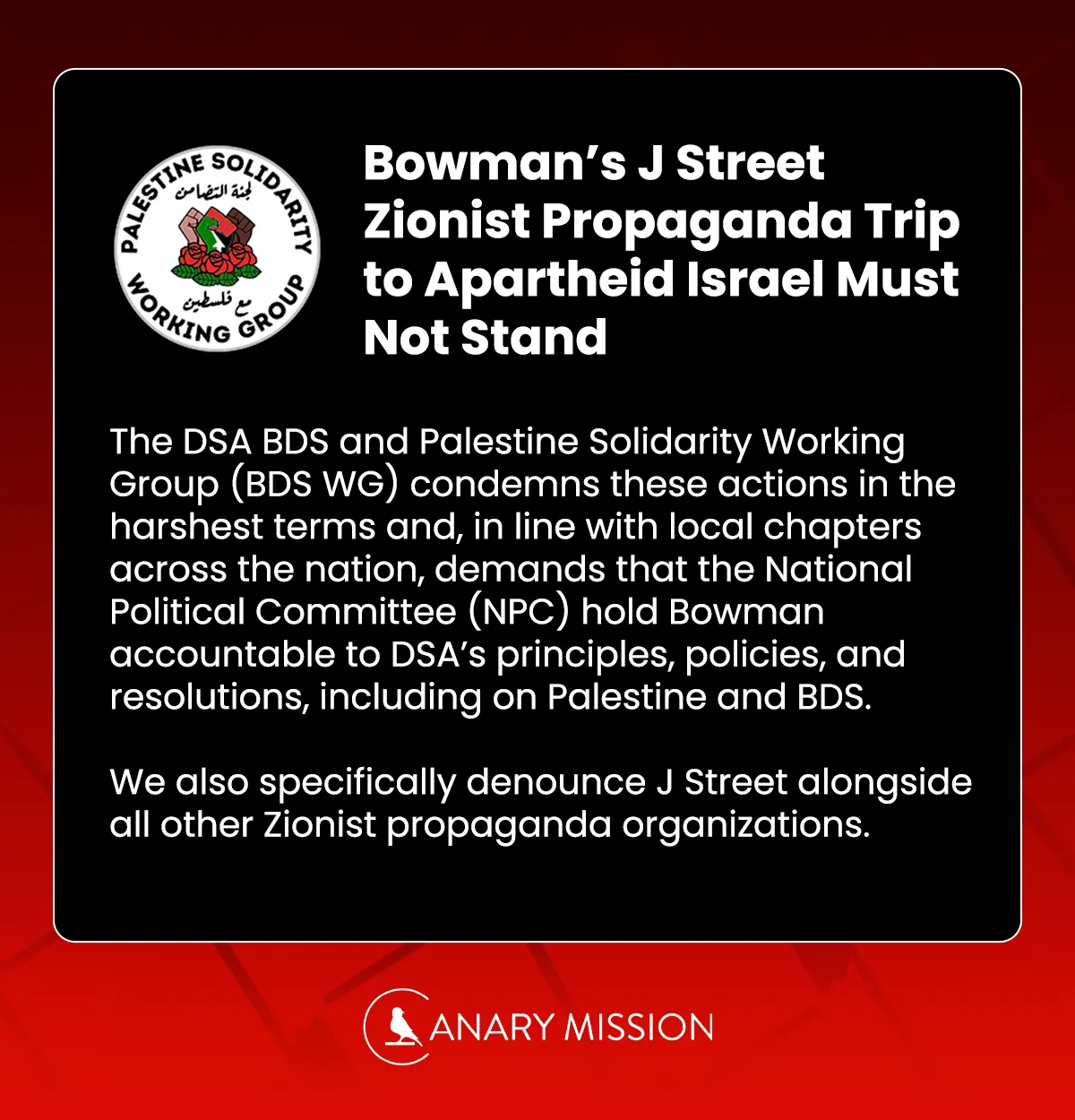 Jamaal Bowman Controversy within DSA